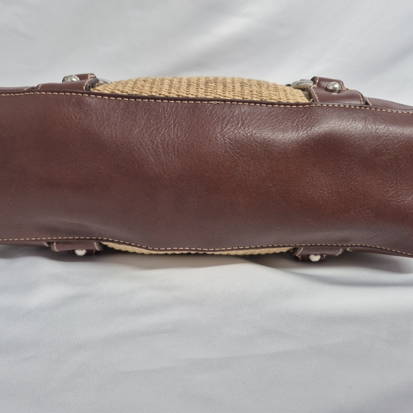 ETIENNE AIGNER Satchel Style Monaco Straw Collection Tote Handbag - Picture 9 of 15